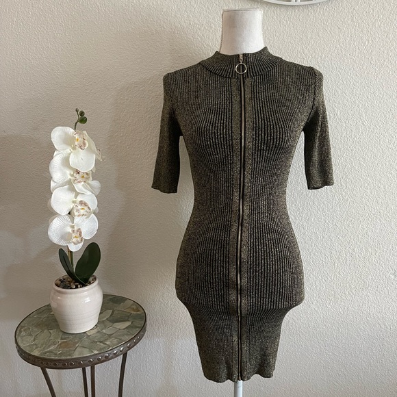 Say What? Dresses & Skirts - Say What? metallic sweater dress